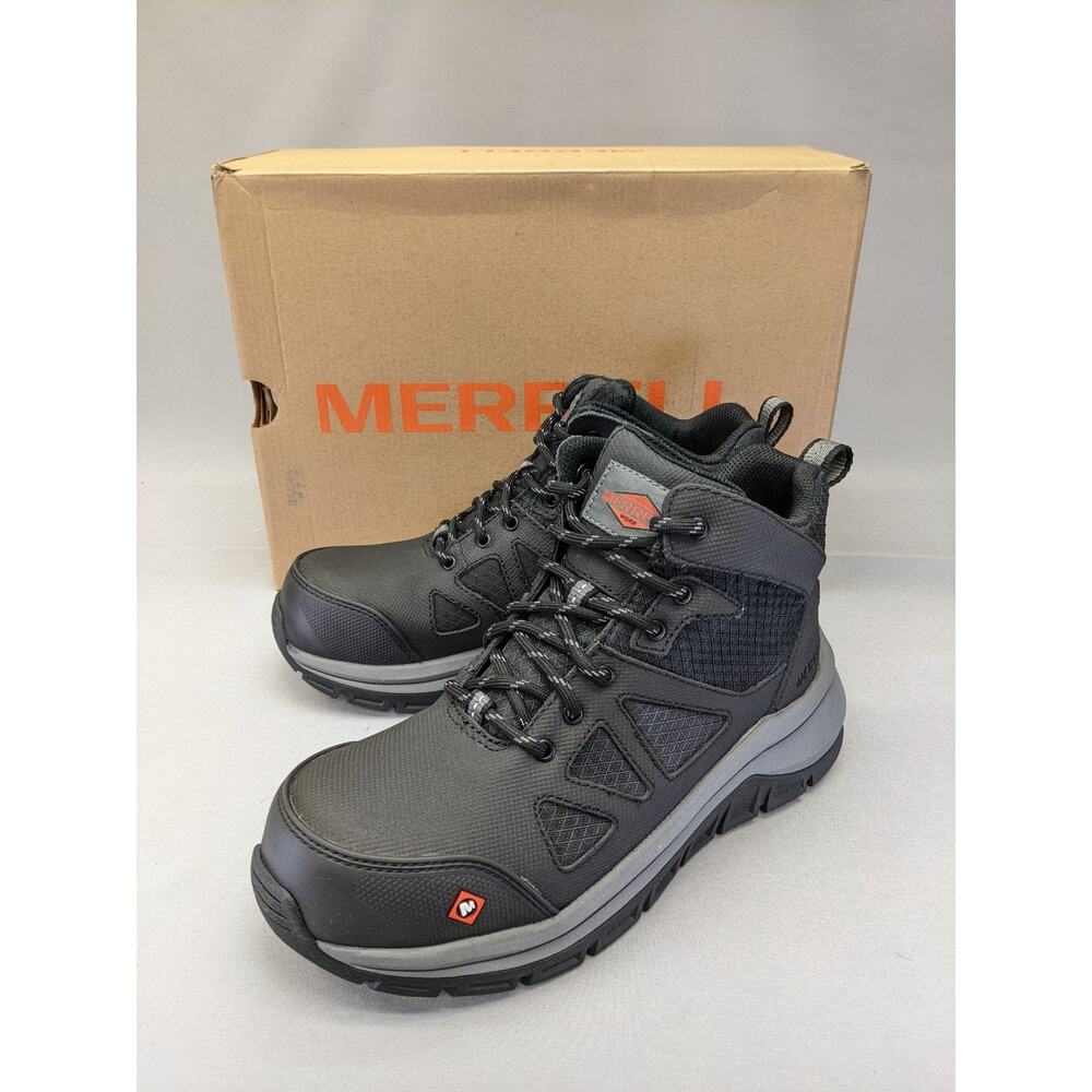 Merrell Men's Fullbench Speed Mid Carbon Fiber Toe Construction Boot, Black, 4.5